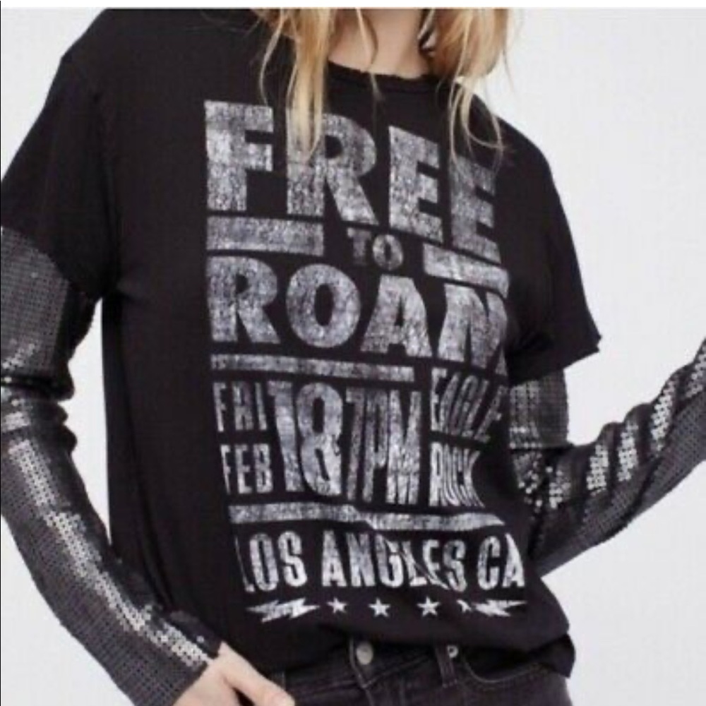 NWOT Free People sequins long sleeve small